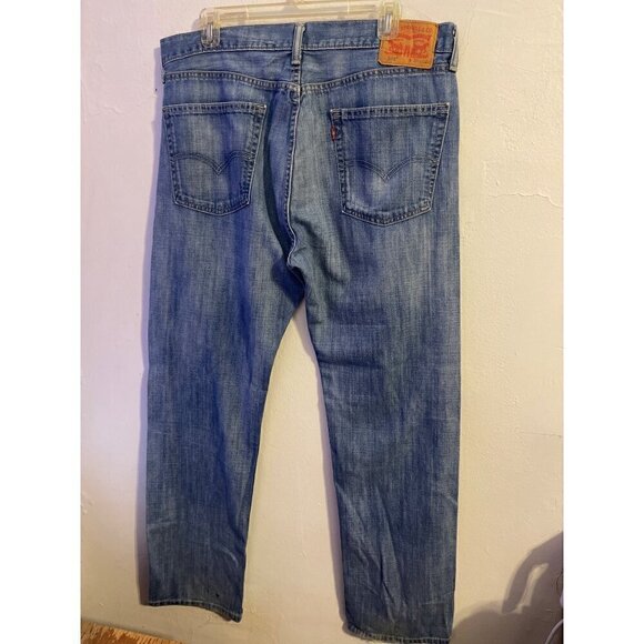 Levis 505 Jeans Men's  Straight leg Zip Fly Blue Denim 36X32 TINY FLAWS - Picture 4 of 16